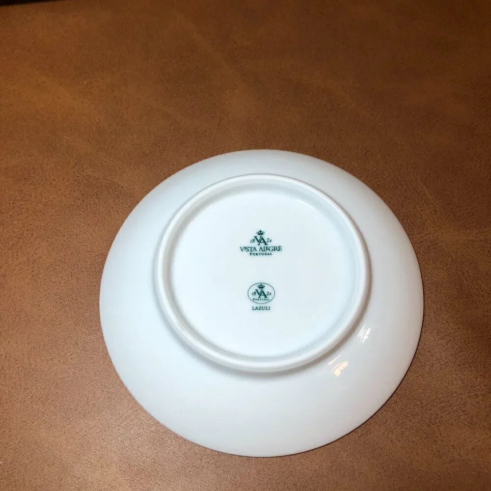 Vista Alegre Flat Demitasse Cup & Saucer Set Lapis Blue/White - Picture 13 of 13